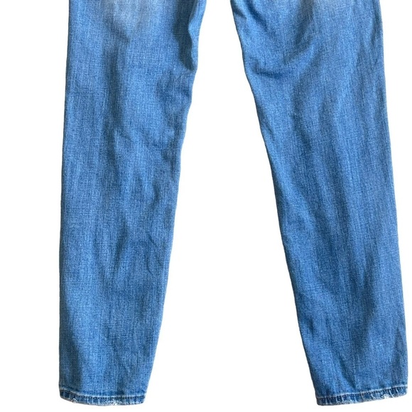 KanCan Women’s High Rise Distressed Leopard Patch Jeans Size 7/27 Blue Distress - Picture 8 of 9